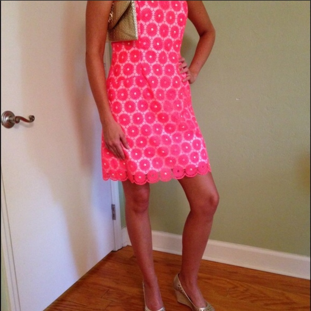 Lilly Pulitzer Pink Dress with pearl accents